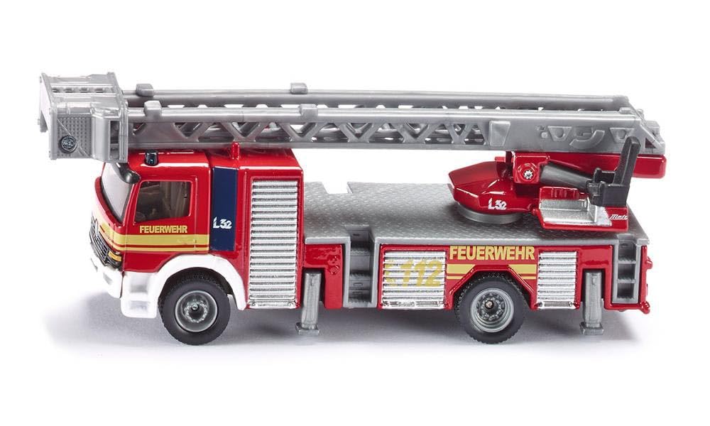 siku 1841, Fire Engine with Rotating Ladder, 1:87, Metal/Plastic, Red, Movable ladder