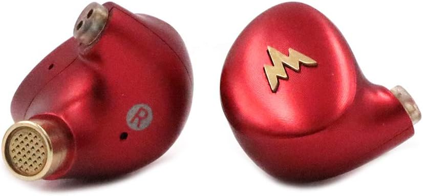 Whizzer Kylin A-HE03 1DD+2BA Triple Driver Hybrid IEM Earphones with Detachable 5N OFC Cable, 0.78mm 2 Pin Plug (Red)
