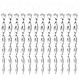 CandyHome 12 Pack Bird Repellent Reflective Scare Rods - Ornamental Spiral Deterrent Control Device Effective and Attractive Hanging Bird Deterrent (12 Inch)