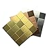 Art3d Peel and Stick Tile Metal Backsplash for Kitchen, Copper-Champagne-Silver (3 Samples)