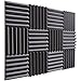 Pro Studio Acoustics - Charcoal - 12"x12"x2" Acoustic Wedge Foam Absorption Soundproofing Tiles - 12 Pack primary
