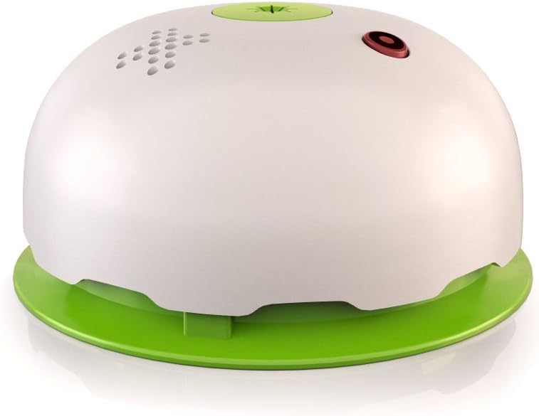 Lumens Fresh ? Replaces Your Smoke Detector Base/Bell Pendant Light White/Green