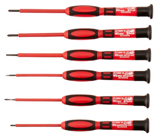 Click Here to See More Images Platinum Tools 19110 1 KV Insulated Precision Screwdriver Set, 6 pc.(Pack of 6)