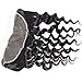 RECOOL 10A Loose Deep Wave Bundles with Frontal Closure Wet and Wavy Human Hair Bundles with Closure Ear to Ear Virgin Brazilian Hair For Women Natural Color(14 16 18+12)
