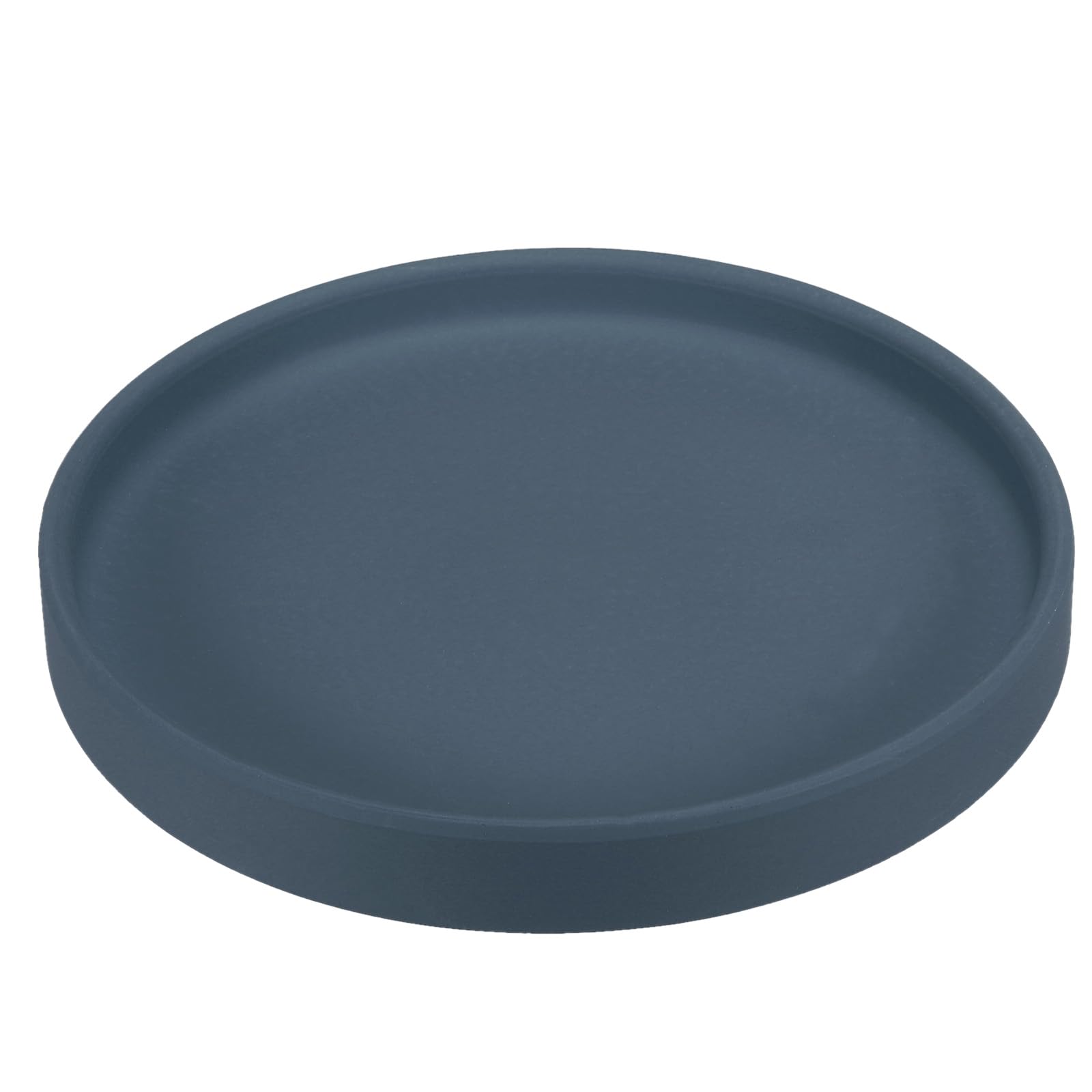 PATIKIL 6 Inch Round Ceramic Plant Saucer, Plant Saucer Tray Flower Planter Drip Tray for Indoors Outdoors Patio Balcony, Dark Blue