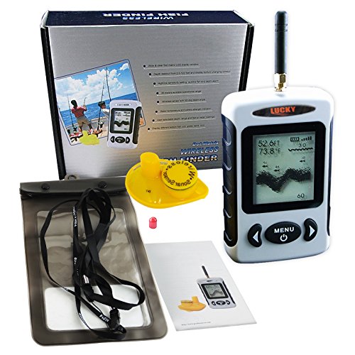 LUCKY Wireless Portable Depth Sounder Finder Sonar Sensor 45M Multilanguages Choose Fish Finder