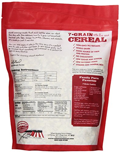 Wheat Montana Cereal, 7 Grain with Flax, 1.6 Pound (Pack of 8)