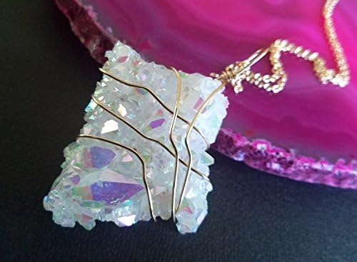 Angel Aura wire wrapped in 14K gold filled wire by Energy Peace Shop