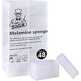 MR.SIGA Multi-Functional Eraser Sponge, Magic Cleaning Pads for Kitchen Household Cleaning, 48 Count, Size 3.1" x 2" x 1"