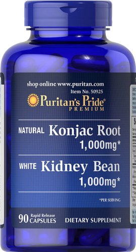 Puritan s Pride Konjac Root and White Kidney Bean-90 Capsules