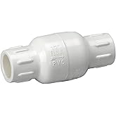 Homewerks VCKP40E5B PVC Schedule 40, 1-Inch in-Line Check Valve, x Solvent, 1 Inch, White