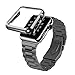 Apple Watch Band, Creazy Stainless Steel Strap Watch Band+Adapter+Case Cover for Apple Watch 42mm (Black)