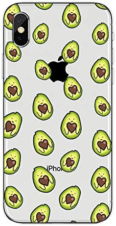 Cartoon Lovely Avocado Soft TPU Phone Case for iPhone 5 5S SE 6 6S Plus 7 7 Plus 8 8 Plus X XS Transparent Silicone Cover,TPU3,for iPhone 6 6s
