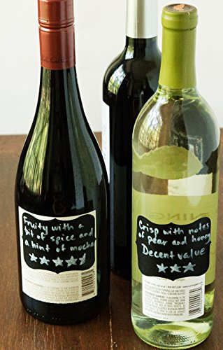Large Chalkboard Labels - Erasable Decorative Chalk Labels - Set of 54 Reusable Premium Jar Labels - Chalkboard Stickers - Canister Sticker Labels for Stylish Organization, Wedding Decorations, Crafts
