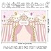 Allenjoy 7x5ft Pink Circus Backdrop Carnival Carousel Big Top Tent First 1st Background Girl Birthday Party Dessert Candy Cake Table Decor Decoration Baby Shower Banner Photo Shoot Booth