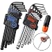 REXBETI Hex Key Allen Wrench Set, SAE Metric Long Arm Ball End Hex Key Set Tools, Industrial Grade Allen Wrench Set, Bonus Free Strength Helping T-Handle, S2 Steel (26 Pieces)