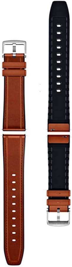 Anmino Watch Strap 22mm, Quick Release Leather and Silicone Double-Sided Material Strap, Replacement Watch Band for Men Women
