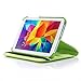 AiSMei Tab 4 8.0 Case, Rotating Stand Case For Samsung Galaxy Tab 4 8.0 SM-T330NU SM-T331, SM-T337 8-Inch Tablet PC, 8inch PU Leather Case + Bonus Stylus + Screen Protector - Green