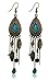 Eternity J. Women Vintage Retro Ethnic Drop Bohemian Dangle Earring Lolita Antique Bead Tassel Earrings (Blue)