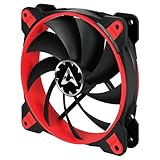 ARCTIC BioniX F120-120 mm Gaming Case Fan with PWM PST Cooling Fan with PST-Port (PWM Sharing Technology) Regulates RPM in sync - Red, Fan Speed: 200-1800 RPM