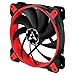 ARCTIC BioniX F120-120 mm Gaming Case Fan with PWM PST Cooling Fan with PST-Port (PWM Sharing Technology) Regulates RPM in sync - Red, Fan Speed: 200-1800 RPM primary