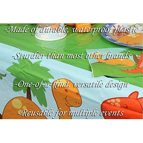 Blue Orchards Little Dinosaur Tablecovers (2), Birthday Party Supplies, Baby Shower Party Tableware, Great for Dinosaur Parties, First Birthday Celebrations and Much More!