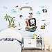 decalmile Pirate Ship Wall Decals Kids Room Wall Stickers Children Bedroom Baby Nursery Wall Decor Pirate Theme Room Decoration