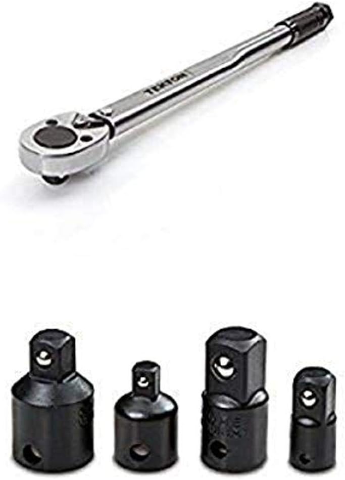TEKTON 24335 1/2Inch Drive Click Torque Wrench, 10150 ft.lb. with 4