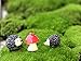 Ginsco Miniature Ornament Hedgehog & Mushroom Set for Dollhouse Decor Fairy Garden