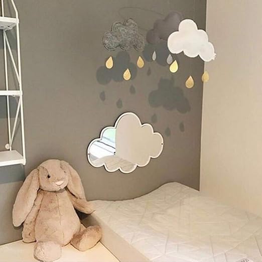 Mofeng Nodic Kinderzimmer Dekoration Niedliches Wolkengesicht