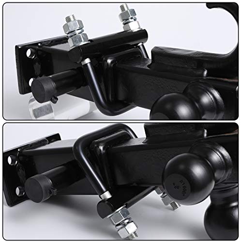 CZC AUTO Hitch Clamp AntiRattle Stabilizer Heavy Duty Cross Clamp 2 1/