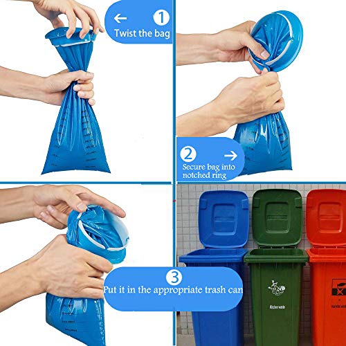 YETOR Emesis Bag,Disposable Vomit Bags, Leakproof Vomiting Bag,Perfect for Seasickness, Car Motion,Kid,Pregnancy Dizziness,Airplane - Portable Waste(25 Pack white)
