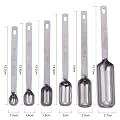 AMZLUCKY - AIHOME 6Pcs/Set Stainless Steel Measuring Spoons Cups Measuring Set Tools For Baking Coffee Tea Spoons Kits For Kitchen Tools