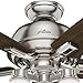 Hunter Fan Company, 53338, 52 inch Donegan Brushed Nickel Ceiling Fan with LED Light Kit and Pull Chain