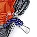 Unigear Travel Camping Hammock Portable Parachute Nylon Fabric for Hiking, Boating, Sleeping, Backpacking, Climbing (Orange/Grey, 275cm × 140cm)