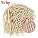 YEBO 4 Packs 8 Inches Blonde Spring Twist Hair 613 Spring Twists Crochet Braiding Hair Ombre Colors Synthetic Hair Extensions 30 Strands/Pack, 110g/Pack(#613,8 Inch)