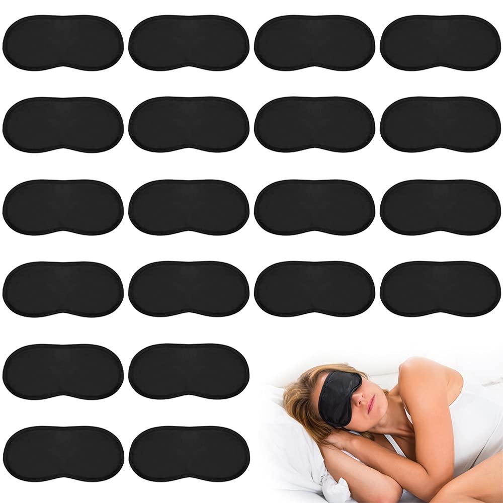 Night Mask, 30 Pcs Soft Eye Mask to Block Sun and Light When You Sleep, Sleep Masks Suitable for Airplane, Office, Home and Travel (Black)
