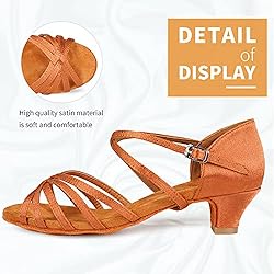 YKXLM Women's Latin Dance Shoes Satin Professional
