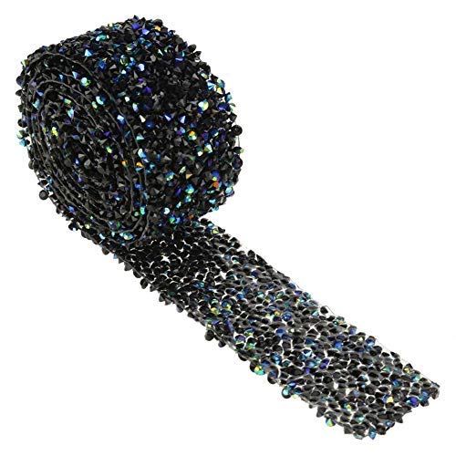 Rhinestone Ribbon, 3cm Width 1 Yard Crystal Diamond Wrap Roll for Wedding Party Birthdays Baby Shower Decoration Hot Fix Rhinestone Patches