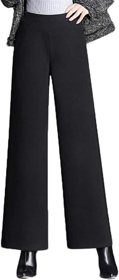 Amazon チューカー ワイドパンツ レディース ガウチョパンツ ラシャパンツ 純色 バギーパンツ 厚手 ロングズボン ボトムス ゆったり サイドファスナー シック 秋冬 パンタロン 脚やせ ロングパンツ 通販