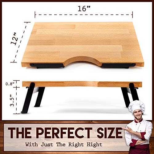 Salabarpro Bamboo Cutting Board for Kitchen. Straight Into Bowl