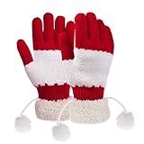 Vbiger Winter Knit Gloves Thick Fleece Lined Cold Weather Warm Gloves Gift Gloves for Men Women