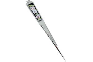 NACREH Decorative Envelope Paper Letter Opener with Mother of Pearl Antique Design Silver Steel Office Knife Hand Cutter Blade (Blossom)