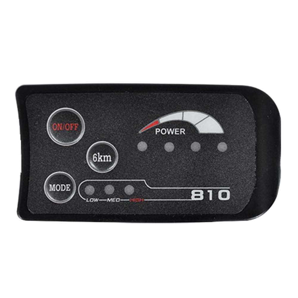 Lrtzizy 6PIN S810 E-Bike LED Display Meter Smart LED Display Meter IP65 36V For Electric Bicycle Electric Bike Meter