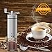 Manual Coffee Grinder with Adjustable Setting, GDREAMT Portable Hand Burr Coffee Grinder for Espresso, Aeropress, Drip Coffee, French Press, Turkish Brew, Conical Burr Mill & Brushed Stainless Steel