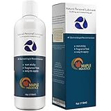 Natural Personal Lubricant for Sensitive Skin - Water Based Moisturizer with Aloe Vera and Carrageenan - Paraben-free with Squeeze Tube Technology - USA Made By Maple Holistics, 4 OZ(118ml)