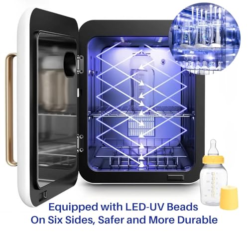 UV Sterilizer and Dryer, 22L Baby Bottle Sterilizer and Dryer, Multi-functional Disinfection Cabinet for Toys/Clothes/Beauty Tools/Tableware/Phone/Home Office Items