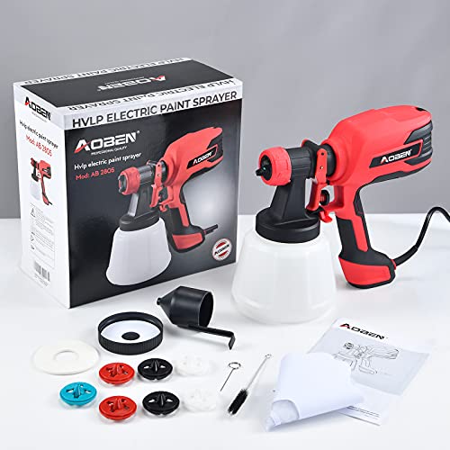 AOBEN Paint Sprayer, 750w Spray Gun Home Electric Paint Gun with 8