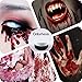 Jeicy Vampire Teeth Fangs 3 Pairs,Vampire Blood and Vampire Teeth Glue Set for Halloween