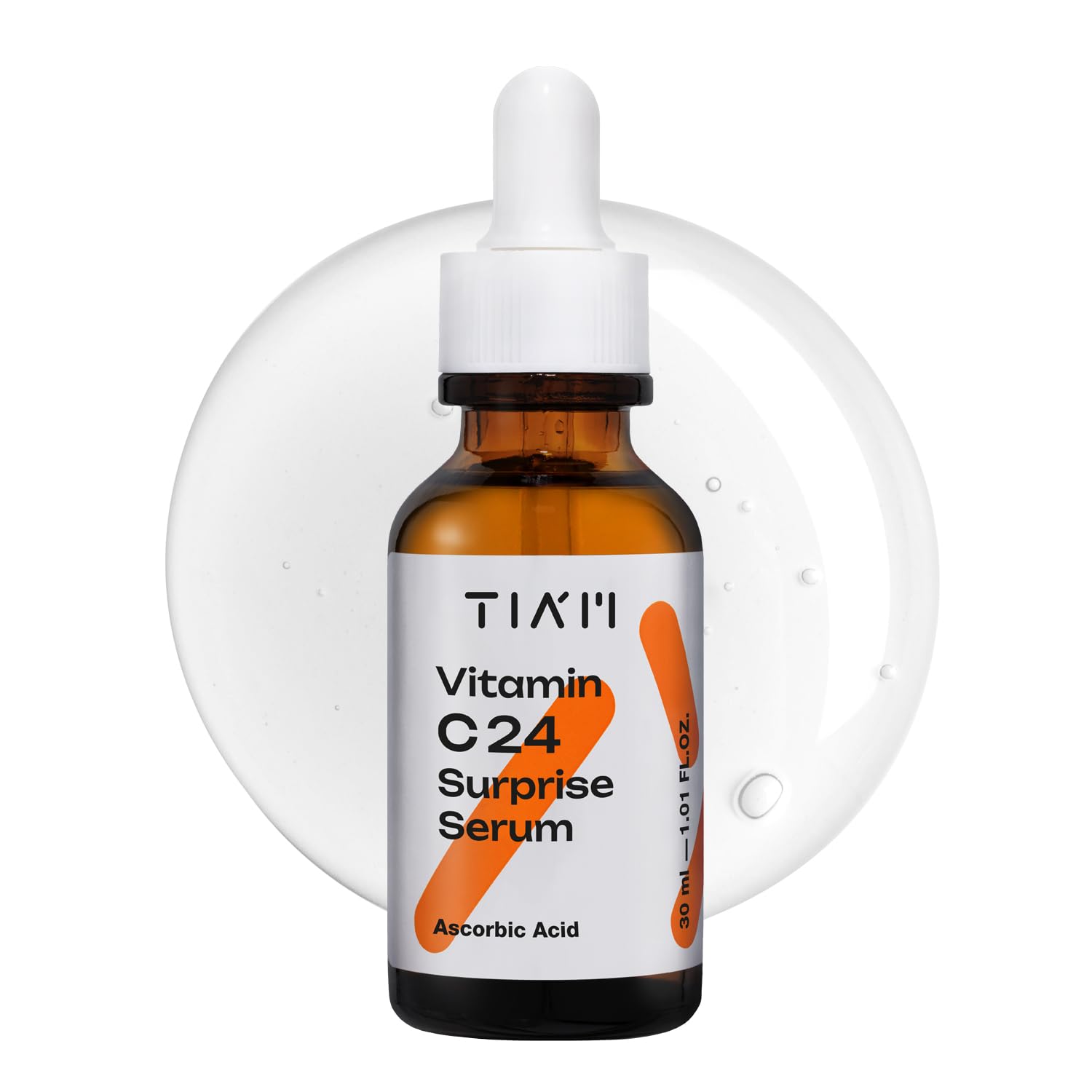 TIAM Vitamin C24 Surprise Serum - Face Brightening Serum & Vitamin C Moisturiser for Face | Dark Spot Corrector Vitamin C serum for Face | Discoloration Correcting Serum & Night Moisturiser 1.01 fl oz